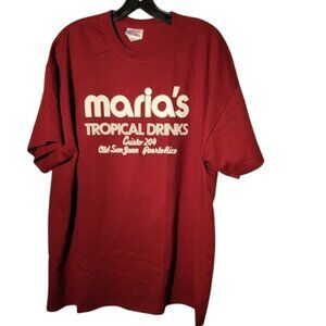 NWOT Hanes Short Sleeve Heavy Weight 50/50 T-Shirt Adult XL Maroon